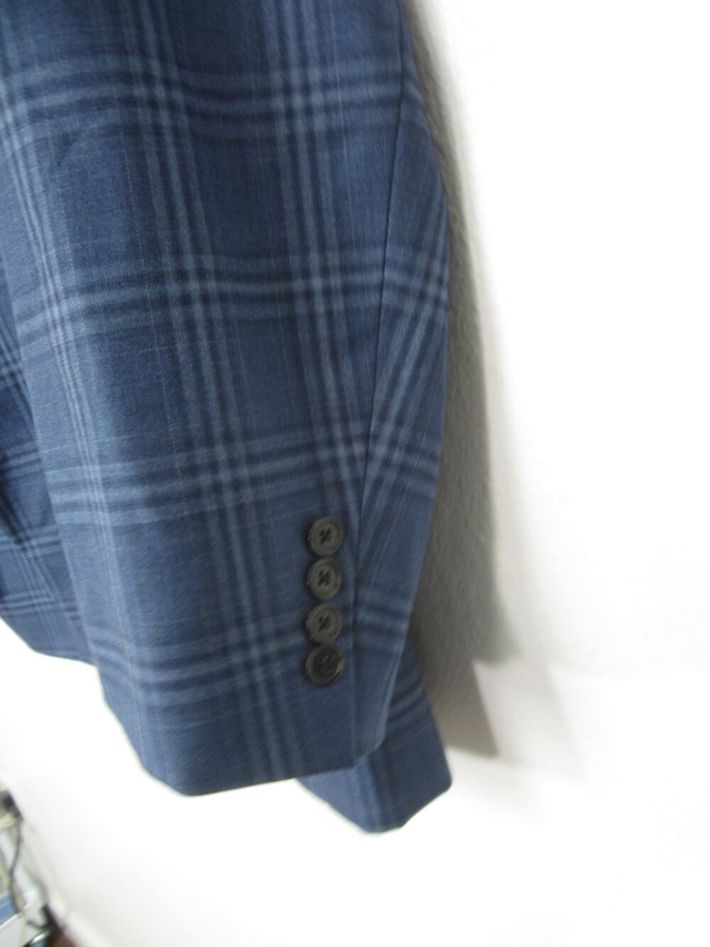 RALPH Ralph Lauren Blue Label 52R Blue Windowpane Plaid Sport Coat Wool Blend - Picture 3 of 10